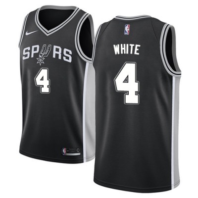 Nike San Antonio Spurs #4 Derrick White Black Youth NBA Swingman Icon Edition Jersey